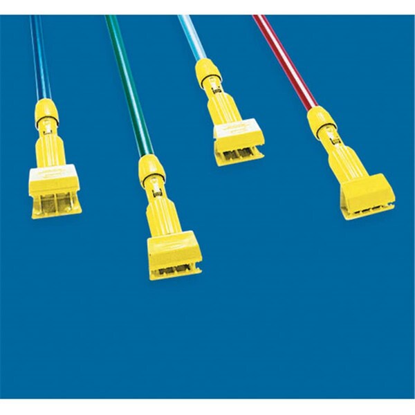 Eat-In Clamp Wet Mop Handle - Yellow/Gray - 60in. Hardwood Handle - EA3580925