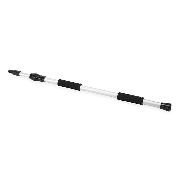 Tough Guy 36" to 62" Threaded Telescoping Pole, 1 in Dia, Silver, Aluminum - 2ZPA3