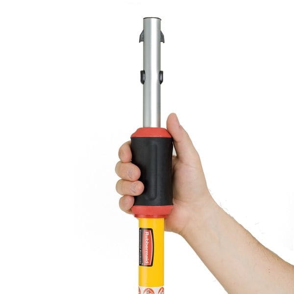 Rubbermaid Commercial 48 in to 96 in Threaded Extension Handle, 1 1/4 in Dia, Yellow, Aluminum - FGQ76500YL00