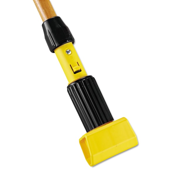 Rubbermaid Commercial 60" Mop and Broom Handles, 1.13" Dia, Natural/Yellow, Wood - FGH216000000