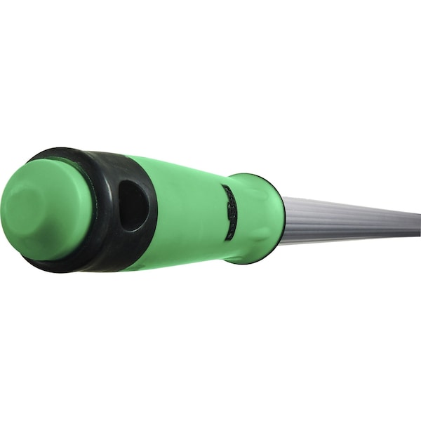 Unger 156" Threaded Telescoping Pole, 7/8 in Dia, Silver/Green, Aluminum/Plastic - EZ400