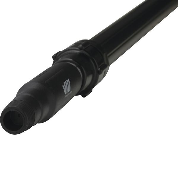 Remco 61-4/5" to 112-1/2" Threaded Telescopic Handle, 1 1/4 in Dia, Black, Aluminum/Plastic - 29759