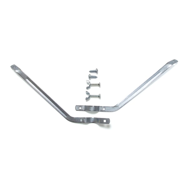 Malish Heavy Duty Steel Handle Broom Brace, Silver, PK 12 - 650001