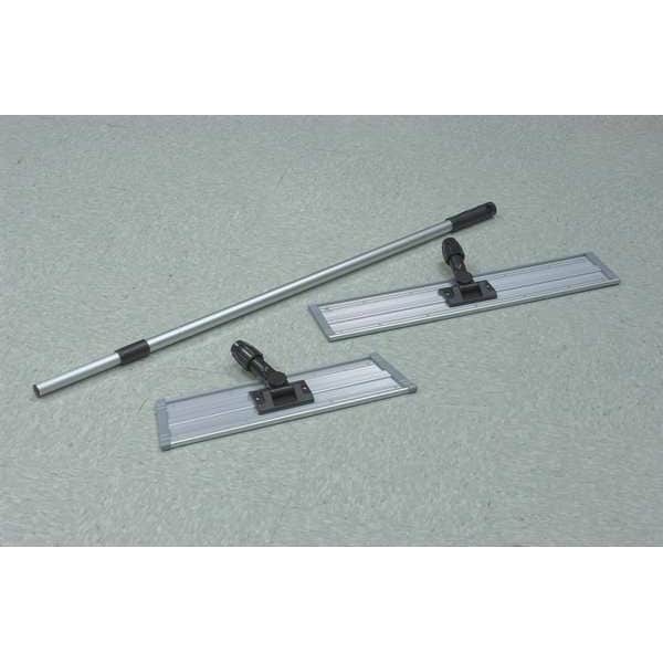 Rubbermaid Commercial 23" Microfiber Pad Holder With Squeegee, Gray and Yellow, Aluminum - FGQ57000YL00