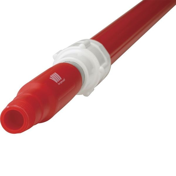 Remco 61-4/5" to 112-1/2" Threaded Telescopic Handle, 1 1/4 in Dia, Red, Aluminum/Plastic - 29754