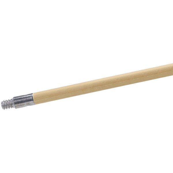 Carlisle Foodservice Flo-Pac Metal Tip Wood Handle, 60L x 15/16Dia. - 4526700