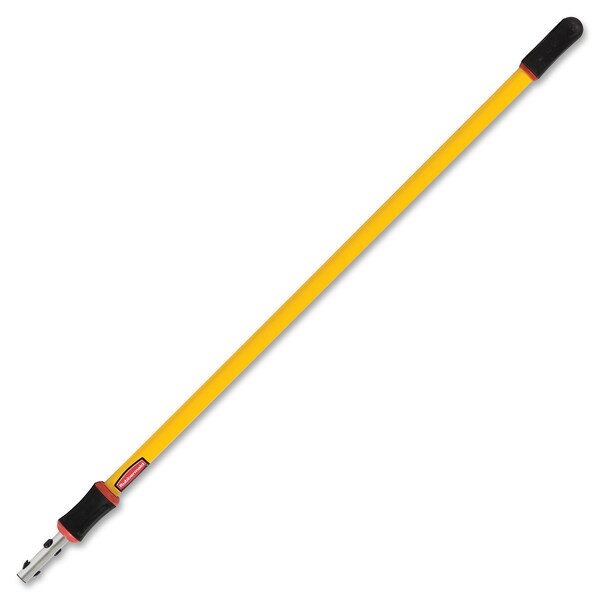 Rubbermaid Commercial HYGEN Extension Pole, 4'-8' L, 1.4" Dia, Aluminum YW, PK 6 - RCPQ76500YL00CT