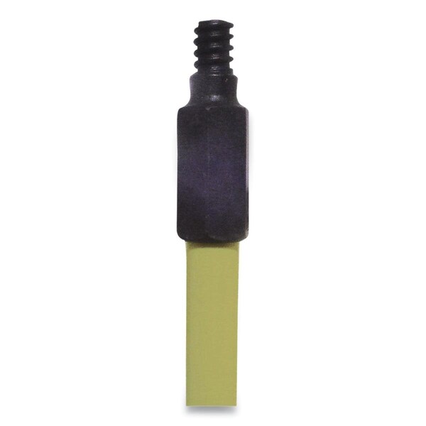 Cromo 60 in. Broom Handle with Nylon Thread Fiberglass, Yellow - CR3758358