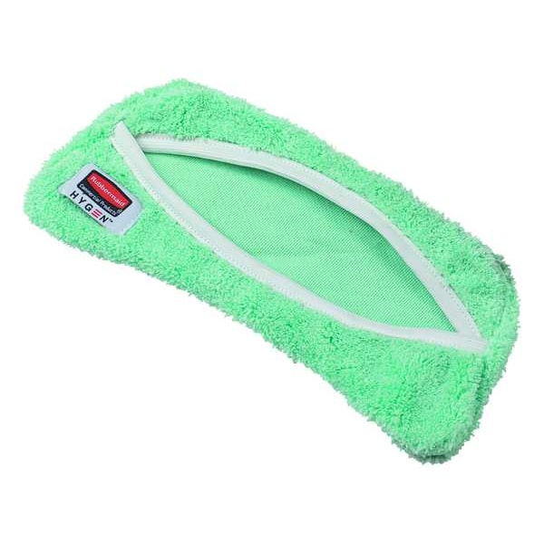 Rubbermaid Commercial 8 7/8 in Tabs/Pockets Mop Cover, Green, Microfiber - FGQ85600GR00