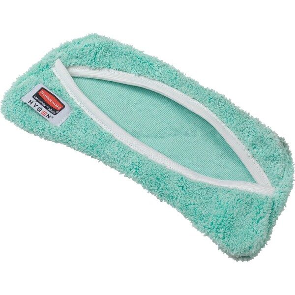Rubbermaid Commercial 8 7/8 in Tabs/Pockets Mop Cover, Green, Microfiber - FGQ85600GR00