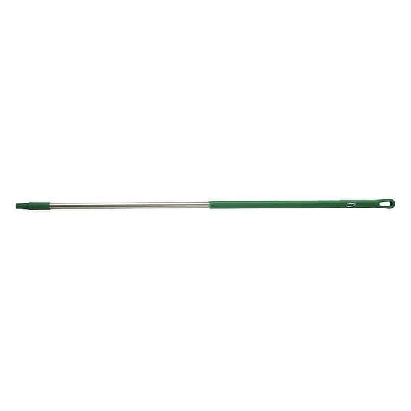 Vikan 1510mm Color Coded Handle, 1 1/4 in Dia, Green, Stainless Steel - 29392