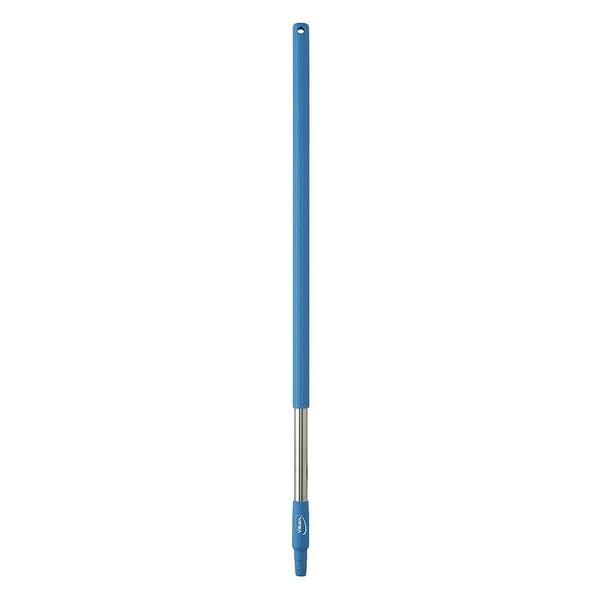 Vikan 1025mm Color Coded Handle, 1 1/4 in Dia, Blue, Stainless Steel - 29833