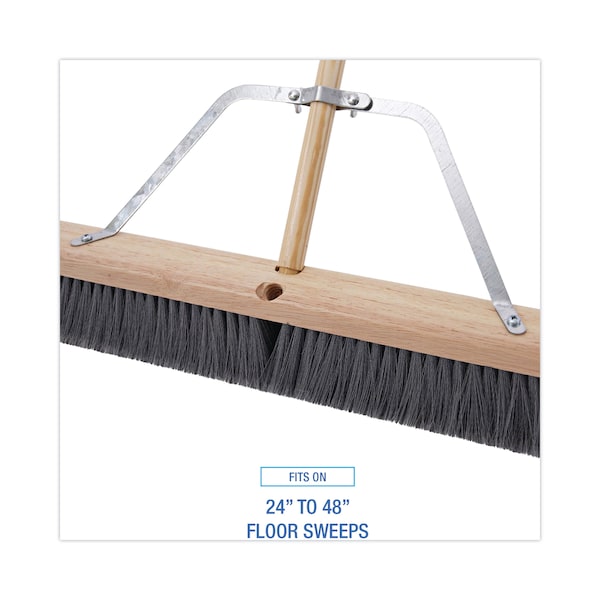 Boardwalk Metal Handle Braces, Large, Fits 24" to 48" Floor Sweeps, 0.5w x 12h - BWK119