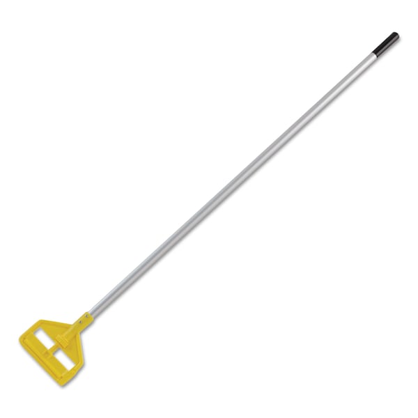 Rubbermaid Commercial 60 in Mop and Broom Handles, 1" Dia, Gray/Yellow, Aluminum - FGH126000000