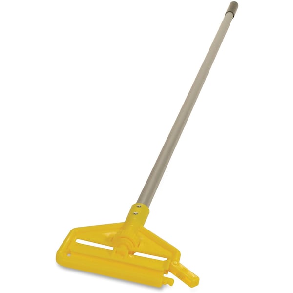 Rubbermaid Commercial 60 in Mop and Broom Handles, 1" Dia, Gray/Yellow, Aluminum - FGH126000000