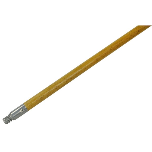 Rubbermaid Commercial Broom Handle, Wood, 60", Metal Tip, 15/16 - FG636400LAC