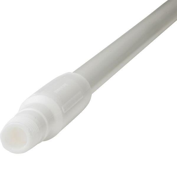 Vikan 59" Color Coded Handle, 1 1/4 in Dia, White, Fiberglass - 29385