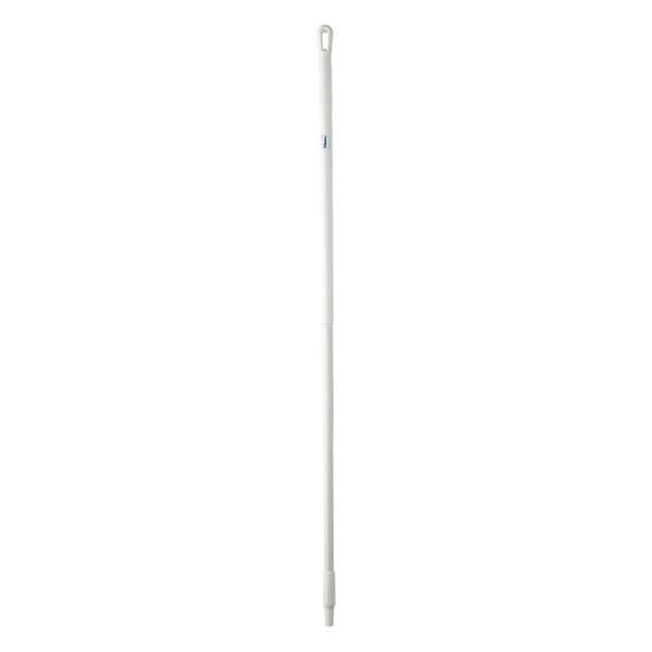 Vikan 59" Color Coded Handle, 1 1/4 in Dia, White, Fiberglass - 29385