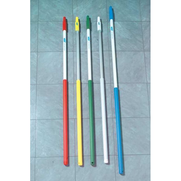 Vikan 59" Color Coded Handle, 1 1/4 in Dia, White, Fiberglass - 29385