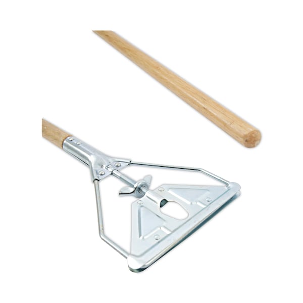 Unisan 63" Mop and Broom Handles, 1.13" Dia, Natural, Wood - UNS 603