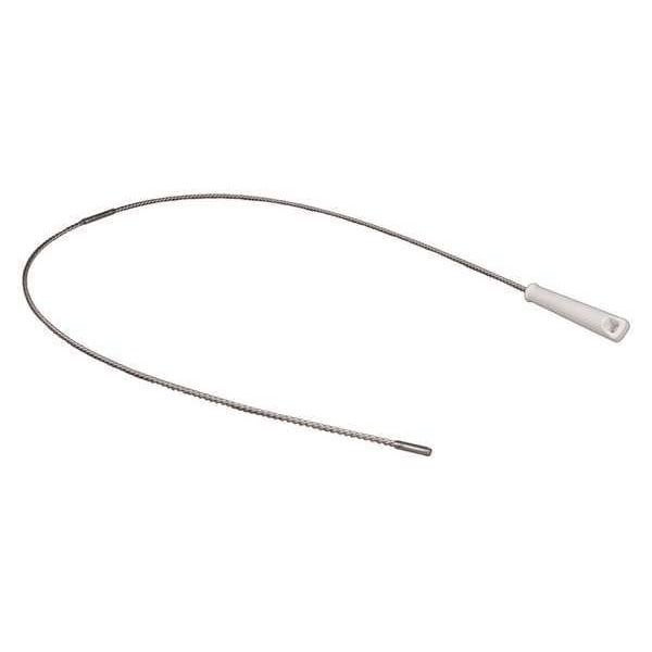 Vikan Pipe and Tube Brush Handle, 1 in Dia, Stainless Steel; Polypropylene - 5350