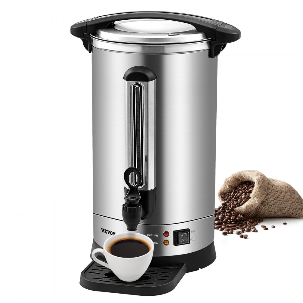 VEVOR Commercial Coffee Urn 65 Cup Stainless Steel Coffee Dispenser Fast Brew - BSYKF65SUS304P18XV1