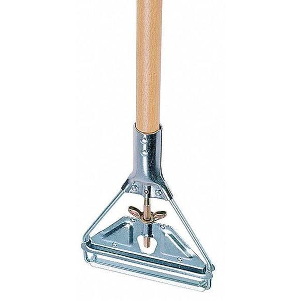 Rubbermaid Commercial 60" Slide On Wet Mop Handle, Wood - FGH516000000