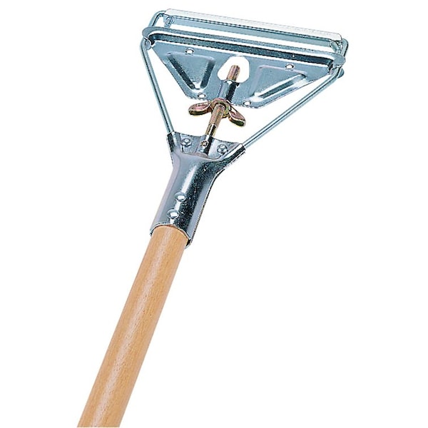 Rubbermaid Commercial 60" Slide On Wet Mop Handle, Wood - FGH516000000