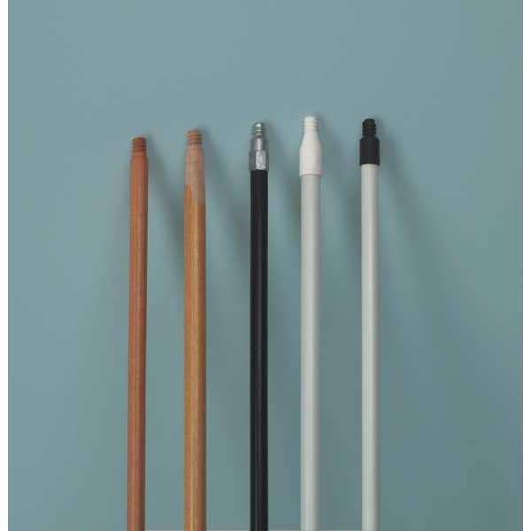 Tough Guy 60" Broom Handle, 1 in Dia, White, Fiberglass - 1VAC6