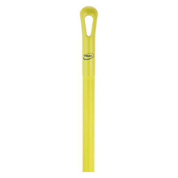 Vikan Color Coded Handle, 59 in, 1 1/4 in Dia, Yellow, Polypropylene - 29626