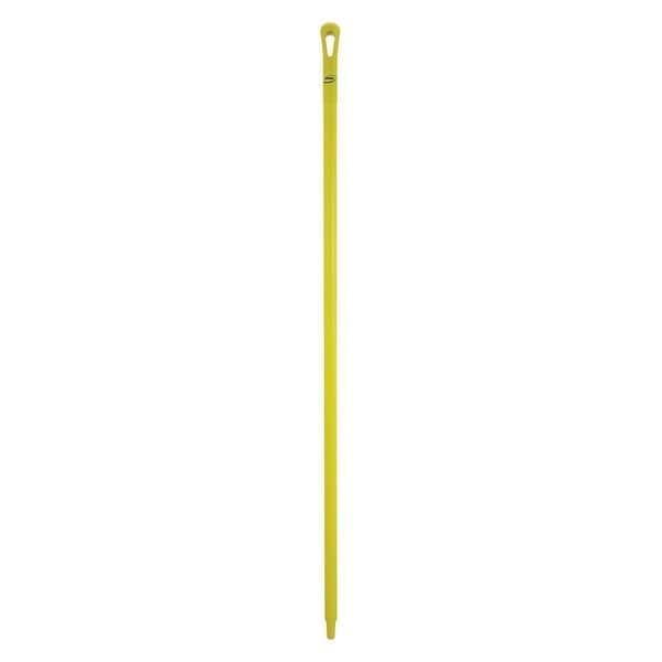 Vikan Color Coded Handle, 59 in, 1 1/4 in Dia, Yellow, Polypropylene - 29626