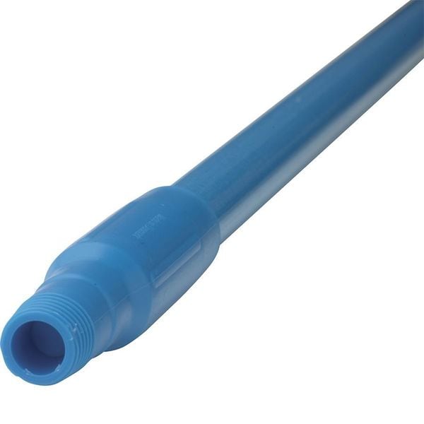 Vikan 59" Color Coded Handle, 1 1/4 in Dia, Blue, Fiberglass - 29383