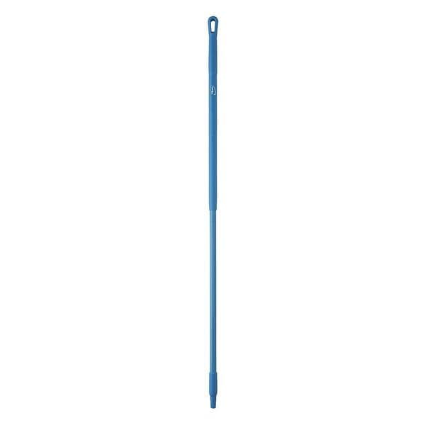 Vikan 59" Color Coded Handle, 1 1/4 in Dia, Blue, Fiberglass - 29383