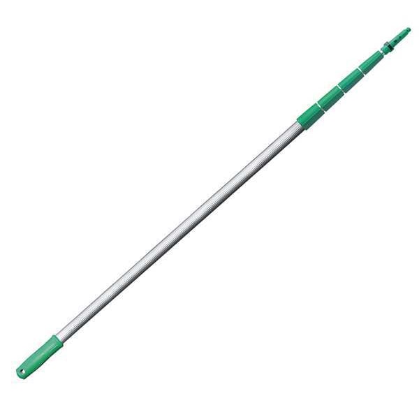 Unger 360" Threaded Telescoping Pole, 7/8 in Dia, Silver/Green, Aluminum/Plastic - TF900
