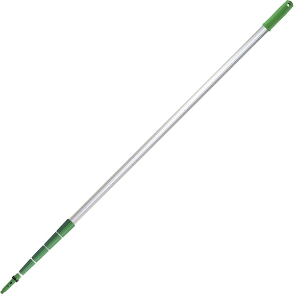 Unger 360" Threaded Telescoping Pole, 7/8 in Dia, Silver/Green, Aluminum/Plastic - TF900