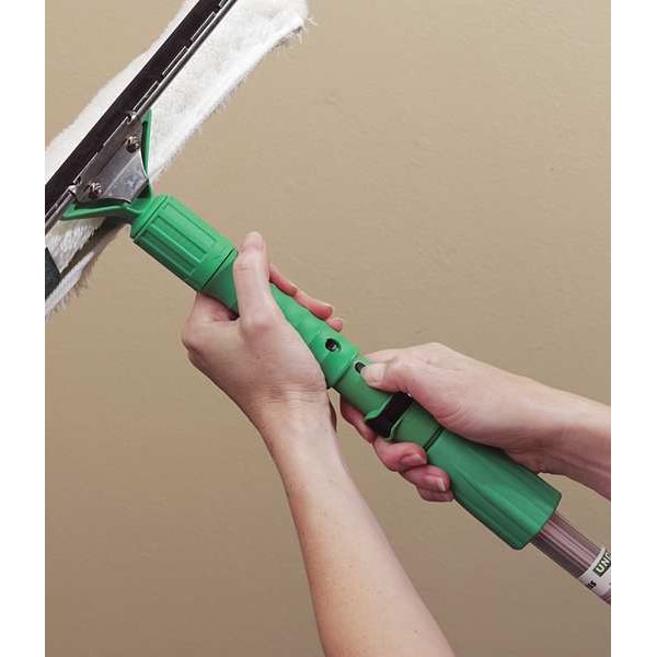 Unger 216" Threaded Telescoping Pole, 7/8 in Dia, Silver/Green, Aluminum/Plastic - ED550