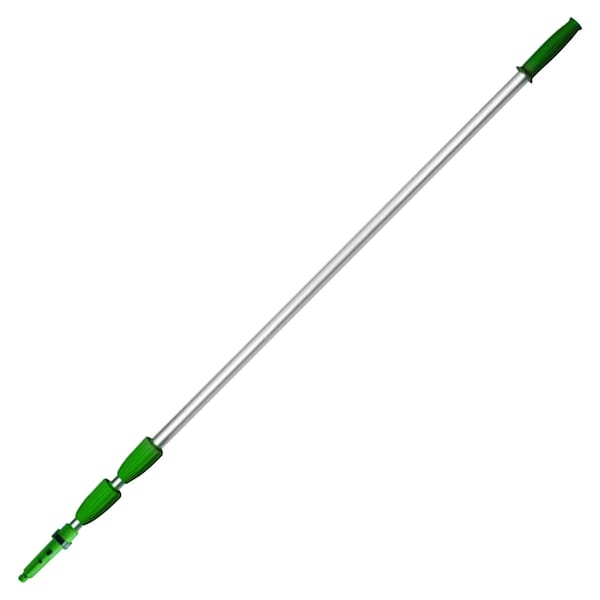 Unger 216" Threaded Telescoping Pole, 7/8 in Dia, Silver/Green, Aluminum/Plastic - ED550