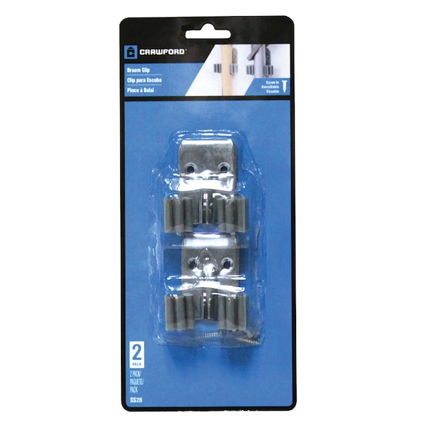 Crawford Crawford Vinyl Coated Gray Plastic/Steel Grip Clip For 1/4 2 pk - SS28