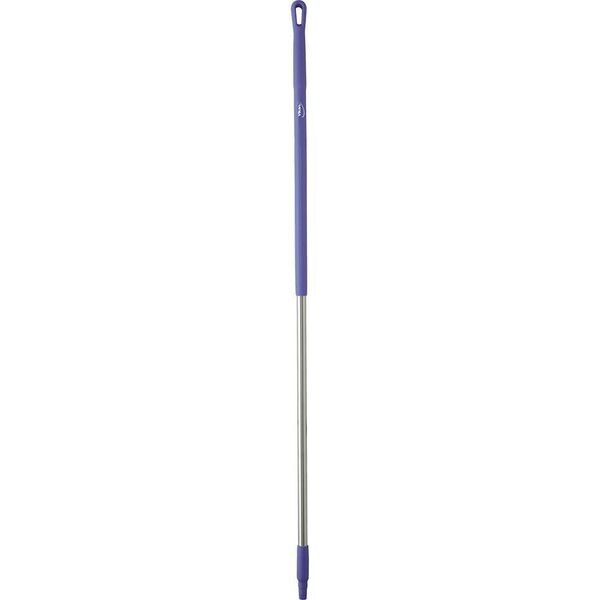 Vikan 59" Color Coded Handle, 1 1/4 in Dia, Purple, Aluminum - 29378