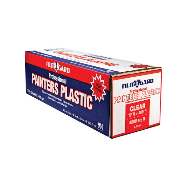 Film-Gard Film-Gard 12 ft. W X 400 ft. L X 0.35 mil Professional Grade Painter's Plastic Sheeting 1 pk - 626263