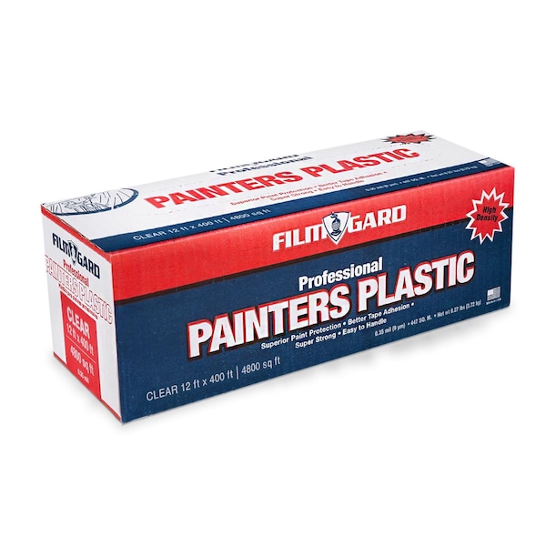 Film-Gard Film-Gard 12 ft. W X 400 ft. L X 0.35 mil Professional Grade Painter's Plastic Sheeting 1 pk - 626263