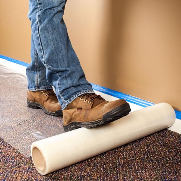Ram Board Surface Shields Carpet Shield Self-Adhering Film 3 mil X 24 in. W X 200 ft. L Polyethylene Clear - CS24200L