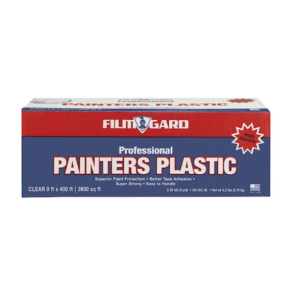 Film-Gard Film-Gard 9 ft. W X 400 ft. L X 0.35 mil Professional Grade Painter's Plastic Sheeting 1 pk - 626260