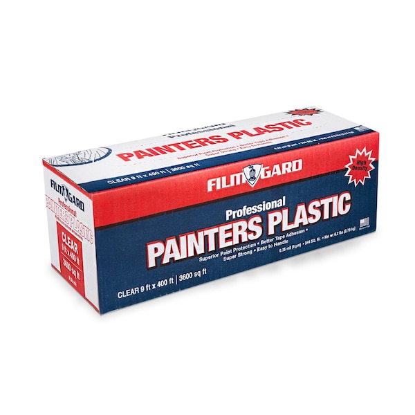 Film-Gard Film-Gard 9 ft. W X 400 ft. L X 0.35 mil Professional Grade Painter's Plastic Sheeting 1 pk - 626260