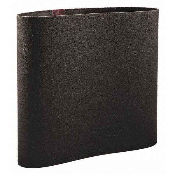 Banda de lija de abrasivos Norton, recubierta, 8 pulgadas de ancho, 19 pulgadas de largo, grano P80, grueso, óxido de aluminio, Neon R766, negro - 66261104953.