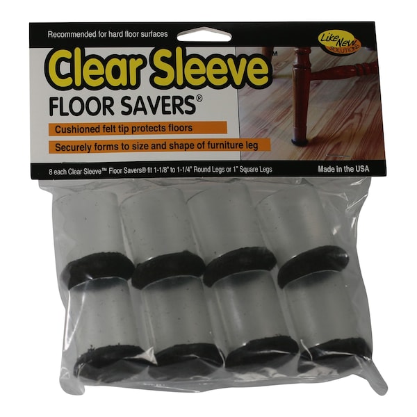 Master Mfg Flexible Clear Chair Leg Floor Pro, PK48 - 88451CS