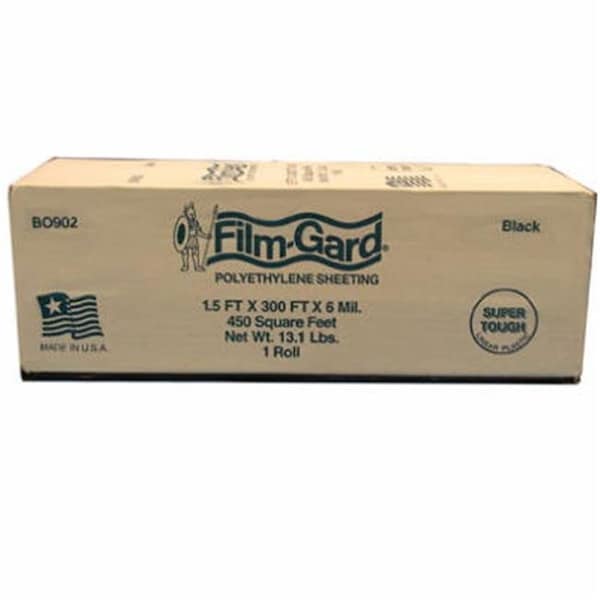Berry Plastics Berry Plastics 626002 12 in. x 300 ft. 6 Mil; Black Linear Polyethylene Sheeting - 704932