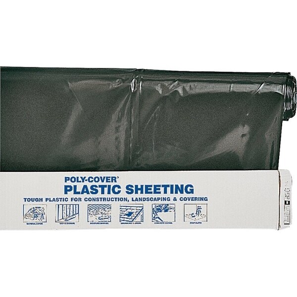 Orgill Poly ORGILL POLY 6X10-B Poly Film, 100 ft L, 10 ft W, 6 mil Thick, Black - 6X10-B