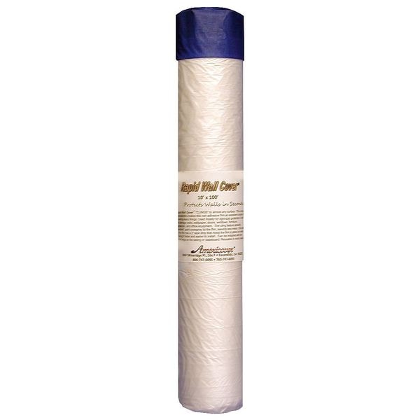 Americover Light Duty Static Construction Film, 2 mil Thick, 10 ft Width, 100 ft Length, Frosted Clear - RWC10