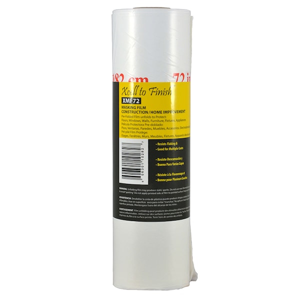 Ips 72" x 90' Finish Line Pre-Folded Masking Film - XMF72